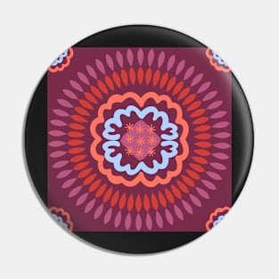 Berry and Sky Mandala Pin