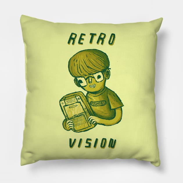 retro vision Pillow by Louisros