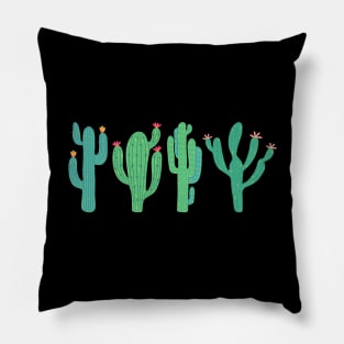 Cute colorful Succulents Print pattern Pillow