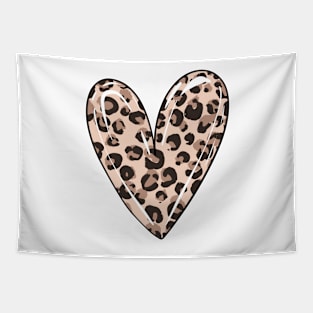 Heart leopard Tapestry