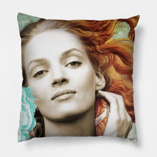 Uma Thurman - Venus Collage Portrait Pillow