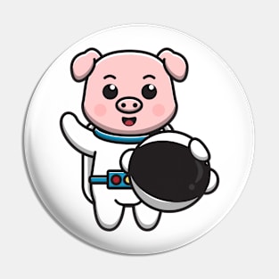 pig astronaut Pin