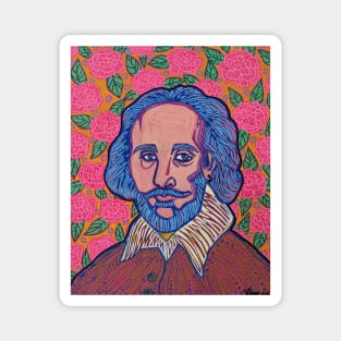 William Shakespeare the Bard in the Garden Magnet