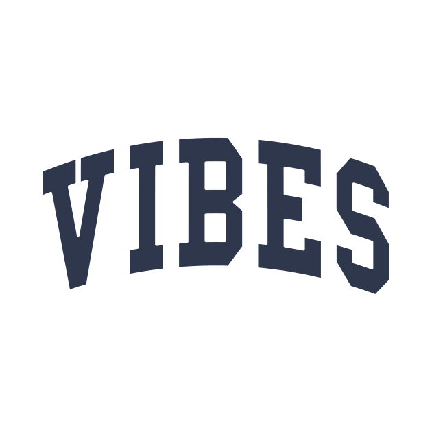 Vibes (navy) by BeeHappyTees