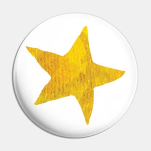 Watercolor Gold Star Pin