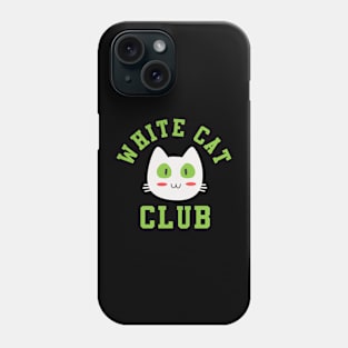 white cat club Phone Case