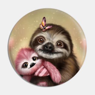 Sloths cuddles Pin