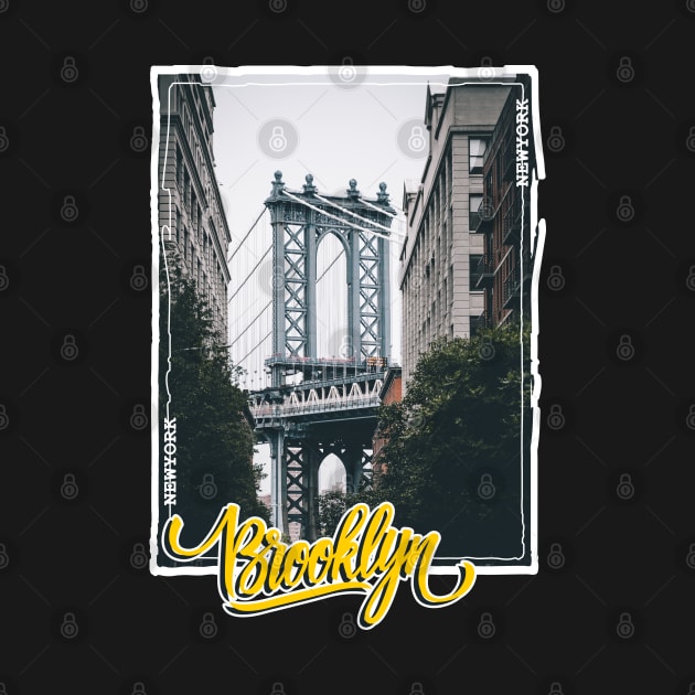 Brooklyn bridge / Typography (Cursive) by Yurko_shop