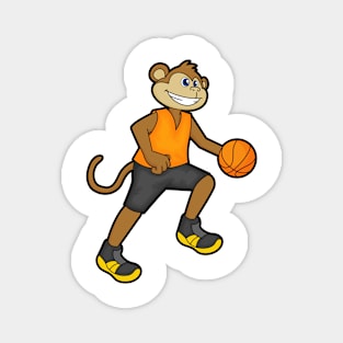 Monkey at Basketball Sports Magnet