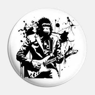 monkey plays the guitar Pin