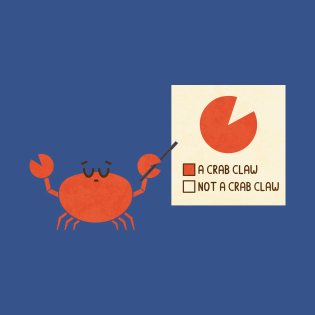 Disover Crab Claw - Pie Chart - T-Shirt