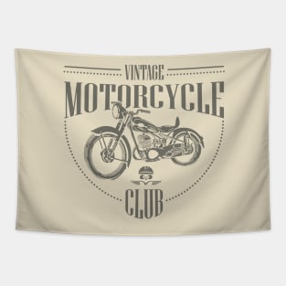 Vintage Motorcycle Club T-Shirt – Classic Biker Ride Design Tapestry