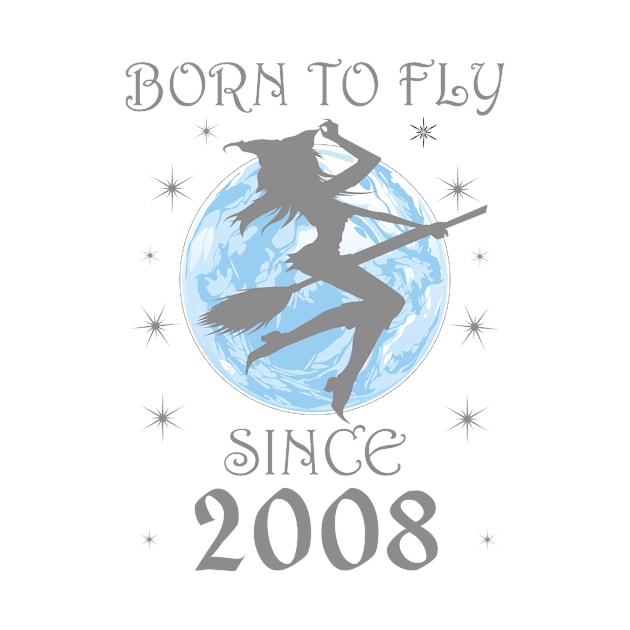 BORN TO FLY SINCE 1930 WITCHCRAFT T-SHIRT | WICCA BIRTHDAY WITCH GIFT by Chameleon Living