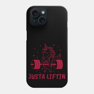 Justa liftin unicorn Phone Case