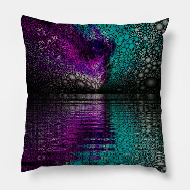 The Neverending Galaxy Lake Pillow by ElviraDraat