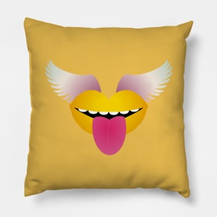 Kissy Yellow Pillow