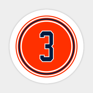 Al Hamilton Number 3 Jersey Magnet