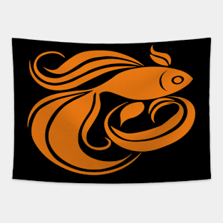 ORANGE GOLDFISH Tapestry