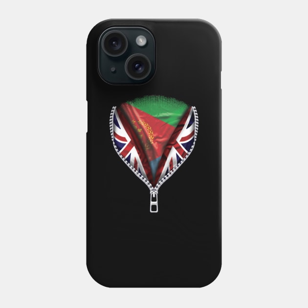 Eritrean Flag  Eritrea Flag British Flag Ripped Open - Gift for Eritrean From Eritrea Phone Case by Country Flags