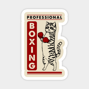 Cat and boxing Magnet