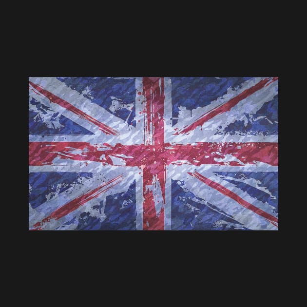 Rustic Union Jack Flag by BethsdaleArt