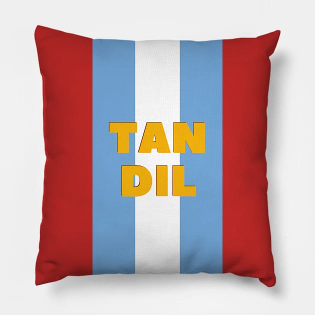 Tandil in Argentina Flag Colors Vertical Pillow by aybe7elf