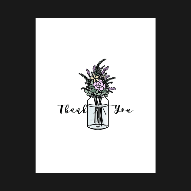 Thank You Floral - Color by trippyart