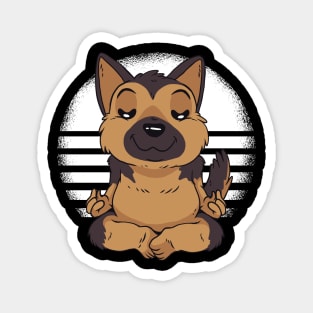 GERMAN SHEPHERD YOGA funny Magnet