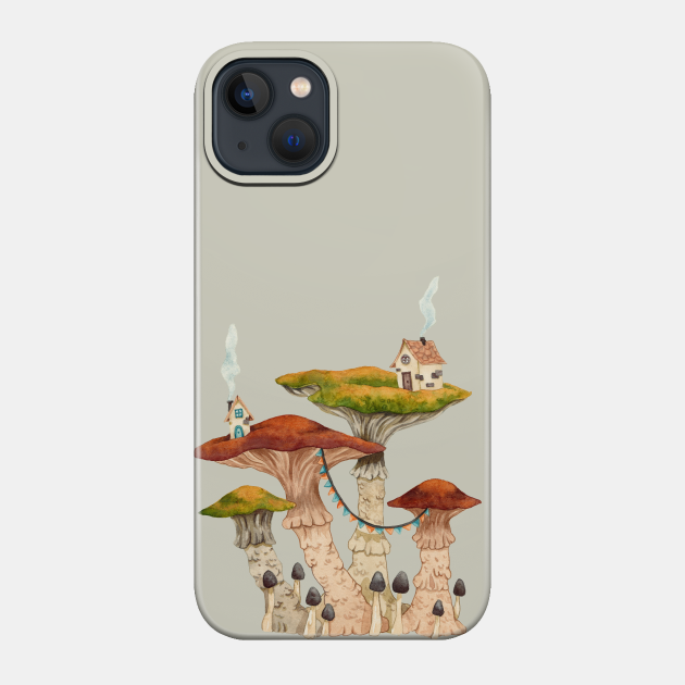 Mushroom Village - Mushroom - Phone Case