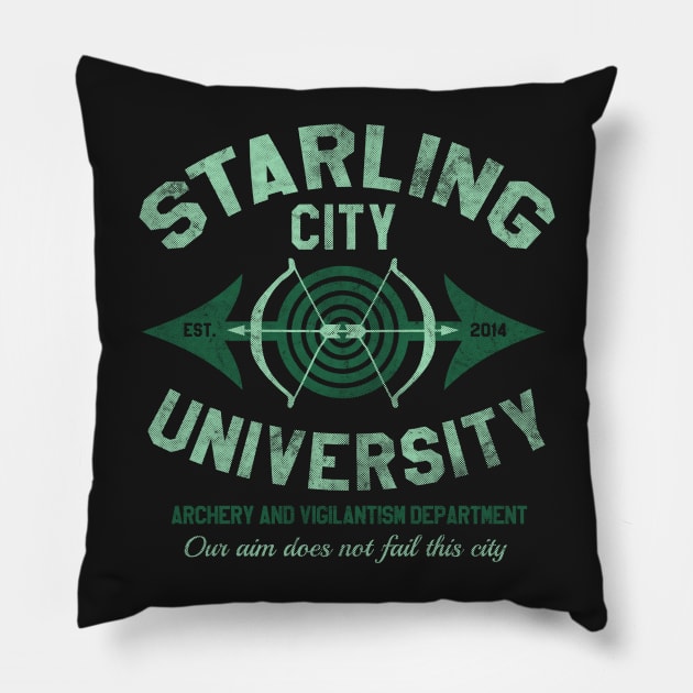 Starling City University Pillow by Arinesart