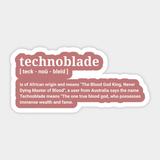Technoblade Support Sticker for Sale by BriightDusk