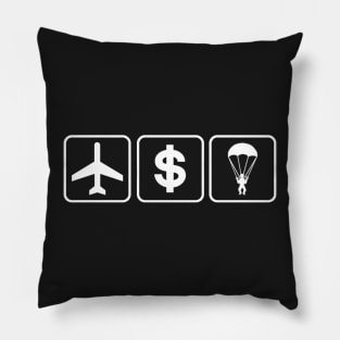 D B Cooper (White) Pillow