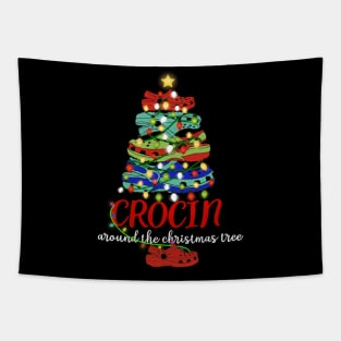 Crocin around the christmas tree Funny Christmas 2020 Gift Tapestry