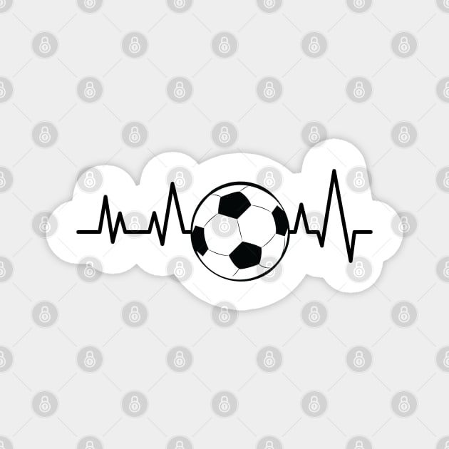 Heartbeat Pulse - Football / Soccer Magnet by DesignWood-Sport