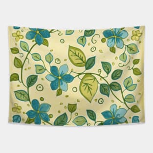 Golden Bloom Elegance Tapestry