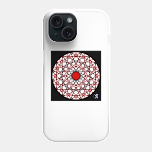 Black white red ornament Phone Case