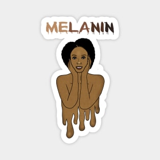 Drippin Melanin Afro Black History Magnet