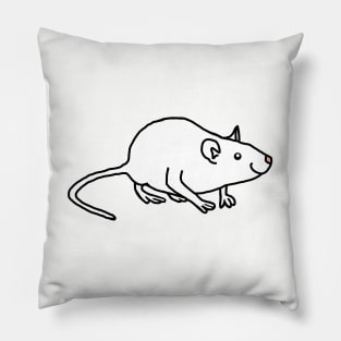 White Rat Pillow