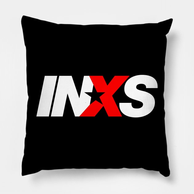 The-INXS-1977 Pillow by Lula Pencil Art