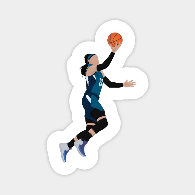 Women's basketball passion Magnet by RockyDesigns