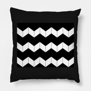 Abstract geometric pattern - zigzag - black and white. Pillow