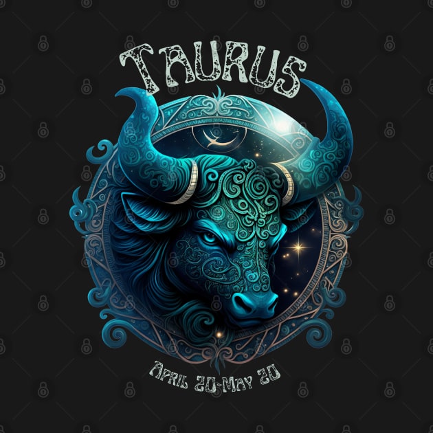 Retro Taurus Zodiac Sign by Curio Pop Relics