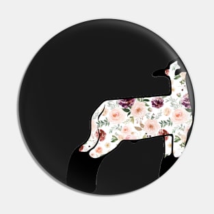 Watercolor Floral Market Wether Lamb Silhouette 1 - NOT FOR RESALE WITHOUT PERMISSION Pin