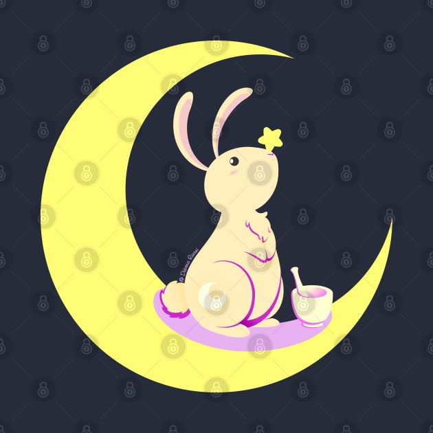 Kawaii fantasy animals - Moon Rabbit by SilveryDreams