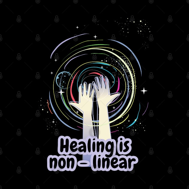 Healing is non linear- mental health awareness illustration by FunartsbyM