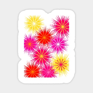 Abstract Flowers Magnet