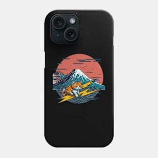 Energetic Cat Digital Art Phone Case