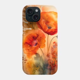 Poppies Watercolor Phone Case