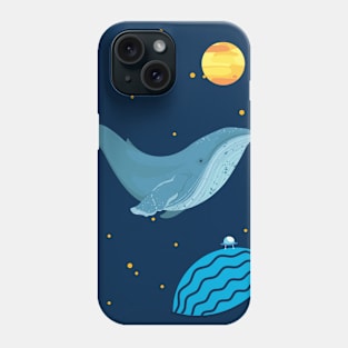 Whale In Cosmos Phone Case