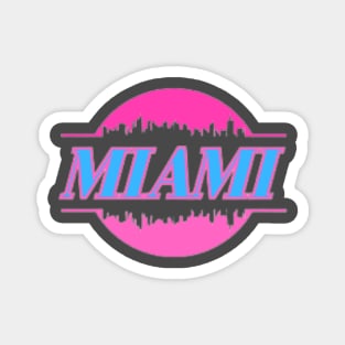 miami skyline Magnet